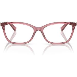 imageCoach Womens Hc6146u Universal Fit Butterfly Prescription Eyewear FramesTransparent BerryDemo Lens