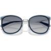 imageCOACH Womens Hc7170 Square SunglassesSilverBlueBlue Gradient
