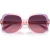 imageCOACH Womens Hc8395u Universal Fit Square SunglassesAmethystPink GradientBurgundy Gradient Polarized