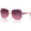 imageCOACH Womens Hc8395u Universal Fit Square SunglassesAmethystPink GradientBurgundy Gradient Polarized