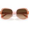imageCOACH Womens Hc8395u Universal Fit Square SunglassesSaddleDusty Rose GradientBrown Gradient