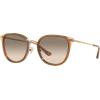 imageCoach Womens Hc7135 Square SunglassesLight GoldBrownLight Brown Grey Gradient
