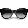 imageCoach Womens Hc8393u Universal Fit Round SunglassesBlackGrey Gradient