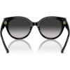 imageCoach Womens Hc8393u Universal Fit Round SunglassesBlackGrey Gradient