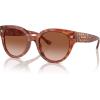imageCoach Womens Hc8393u Universal Fit Round SunglassesCaramel TortoiseBrown Gradient