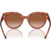 imageCoach Womens Hc8393u Universal Fit Round SunglassesCaramel TortoiseBrown Gradient