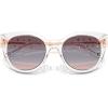 imageCoach Womens Hc8393u Universal Fit Round SunglassesTransparent ClearPurple Blue Pink Gradient