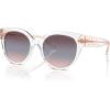 imageCoach Womens Hc8393u Universal Fit Round SunglassesTransparent ClearPurple Blue Pink Gradient