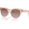 imageCoach Womens Hc8393u Universal Fit Round SunglassesTransparent Dusty RoseBrown Pink Gradient