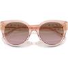imageCoach Womens Hc8393u Universal Fit Round SunglassesTransparent Dusty RoseBrown Pink Gradient