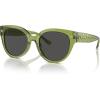 imageCoach Womens Hc8393u Universal Fit Round SunglassesTransparent Key LimeGrey Solid