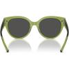 imageCoach Womens Hc8393u Universal Fit Round SunglassesTransparent Key LimeGrey Solid