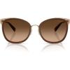 imageCOACH Womens Hc7170 Square SunglassesLight GoldBrownBrown Gradient