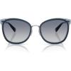 imageCOACH Womens Hc7170 Square SunglassesSilverBlueBlue Gradient