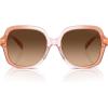 imageCOACH Womens Hc8395u Universal Fit Square SunglassesSaddleDusty Rose GradientBrown Gradient