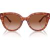 imageCoach Womens Hc8393u Universal Fit Round SunglassesCaramel TortoiseBrown Gradient