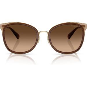 imageCOACH Womens Hc7170 Square SunglassesLight GoldBrownBrown Gradient