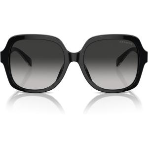 imageCOACH Womens Hc8395u Universal Fit Square SunglassesBlackGrey Gradient