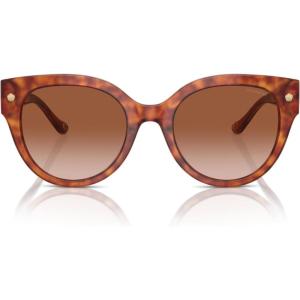 imageCoach Womens Hc8393u Universal Fit Round SunglassesCaramel TortoiseBrown Gradient