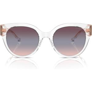 imageCoach Womens Hc8393u Universal Fit Round SunglassesTransparent ClearPurple Blue Pink Gradient