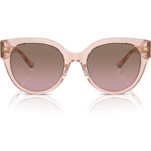 imageCoach Womens Hc8393u Universal Fit Round SunglassesTransparent Dusty RoseBrown Pink Gradient