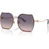 imageCOACH Womens HC7146BD Butterfly Sunglasses Shiny Rose GoldViolet Pink Gradient 60 mm