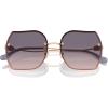 imageCOACH Womens HC7146BD Butterfly Sunglasses Shiny Rose GoldViolet Pink Gradient 60 mm