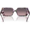 imageCOACH Womens HC8409U Rivet Universal Fit Square Sunglasses Amethyst Pearl TortoiseSmoke Purple Gradient 53 mm