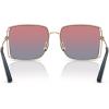 imageCOACH Womens Hc7174d Square SunglassesShiny Light GoldBlue Saddle Gradient