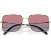 imageCOACH Womens Hc7174d Square SunglassesShiny Light GoldBlue Saddle Gradient