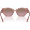 imageCOACH Womens Hc8407u Maxi C Hardware Universal Fit Oval SunglassesMilky BuffBrown Rose Gradient