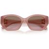 imageCOACH Womens Hc8407u Maxi C Hardware Universal Fit Oval SunglassesMilky BuffBrown Rose Gradient