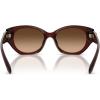 imageCOACH Womens Hc8407u Maxi C Hardware Universal Fit Oval SunglassesMilky HazelnutBrown Gradient