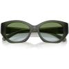 imageCOACH Womens Hc8407u Maxi C Hardware Universal Fit Oval SunglassesMilky MossMoss Aqua Gradient