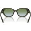 imageCOACH Womens Hc8407u Maxi C Hardware Universal Fit Oval SunglassesMilky MossMoss Aqua Gradient