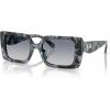 imageCOACH Womens Hc8409u Rivet Universal Fit Square SunglassesBlue Pearl TortoiseBlue Purple Gradient