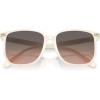 imageCOACH Womens Hc8413bd Square SunglassesIvory SolidWarm Grey Gradient
