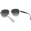 imageCoach HC7111 Sunglasses SilverDark Grey Gradient Polarized 57 mm