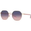 imageCoach Womens Hc7147 Hexagonal SunglassesShiny Light GoldBlue Pink Gradient