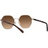 imageCoach Womens Hc7147 Hexagonal SunglassesShiny Light GoldBrown Gradient