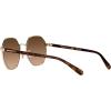 imageCoach Womens Hc7147 Hexagonal SunglassesShiny Light GoldBrown Gradient