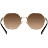 imageCoach Womens Hc7147 Hexagonal SunglassesShiny Light GoldBrown Gradient