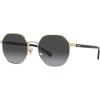 imageCoach Womens Hc7147 Hexagonal SunglassesShiny Light GoldGrey Gradient