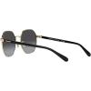 imageCoach Womens Hc7147 Hexagonal SunglassesShiny Light GoldGrey Gradient