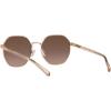 imageCoach Womens Hc7147 Hexagonal SunglassesShiny Rose GoldBrown Peach Mirrored