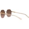 imageCoach Womens Hc7147 Hexagonal SunglassesShiny Rose GoldBrown Peach Mirrored