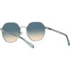 imageCoach Womens Hc7147 Hexagonal SunglassesShiny SilverBlue Yellow Gradient