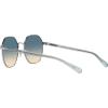 imageCoach Womens Hc7147 Hexagonal SunglassesShiny SilverBlue Yellow Gradient