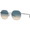 imageCoach Womens Hc7147 Hexagonal SunglassesShiny SilverBlue Yellow Gradient