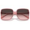 imageCoach Womens Hc8368d Square SunglassesTransparent BerryGrey Pink Gradient